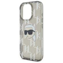 Karl Lagerfeld IML Karl Head Electroplated iPhone 16 Pro Case - Black