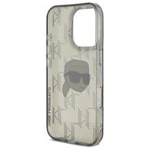 Karl Lagerfeld IML Karl Head galvanizuotas iPhone 16 Pro dėklas – juodas