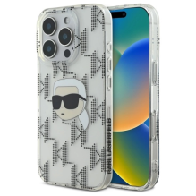 Karl Lagerfeld IML Karl Head galvanizuotas iPhone 16 Pro dėklas – skaidrus