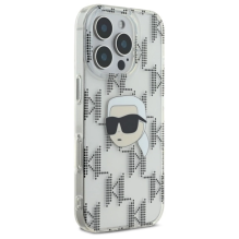 Karl Lagerfeld IML Karl Head Electroplated iPhone 16 Pro Case - Clear