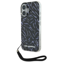 Karl Lagerfeld Zebra With Cord iPhone 16 Plus Case - Purple