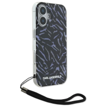 Karl Lagerfeld Zebra With Cord iPhone 16 Plus Case - Purple