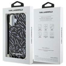 Karl Lagerfeld Zebra su laidu iPhone 16 Plus dėklu – violetinė