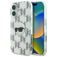 Karl Lagerfeld IML Karl Head Electroplated iPhone 16 Case - Clear