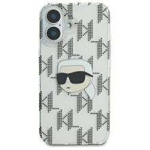 Karl Lagerfeld IML Karl Head Electroplated iPhone 16 Case - Clear