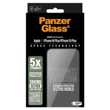 „PanzerGlass“ keraminė ekrano apsauga „iPhone 16 Plus“ 6,7 colio itin platus, tinkamas 2855