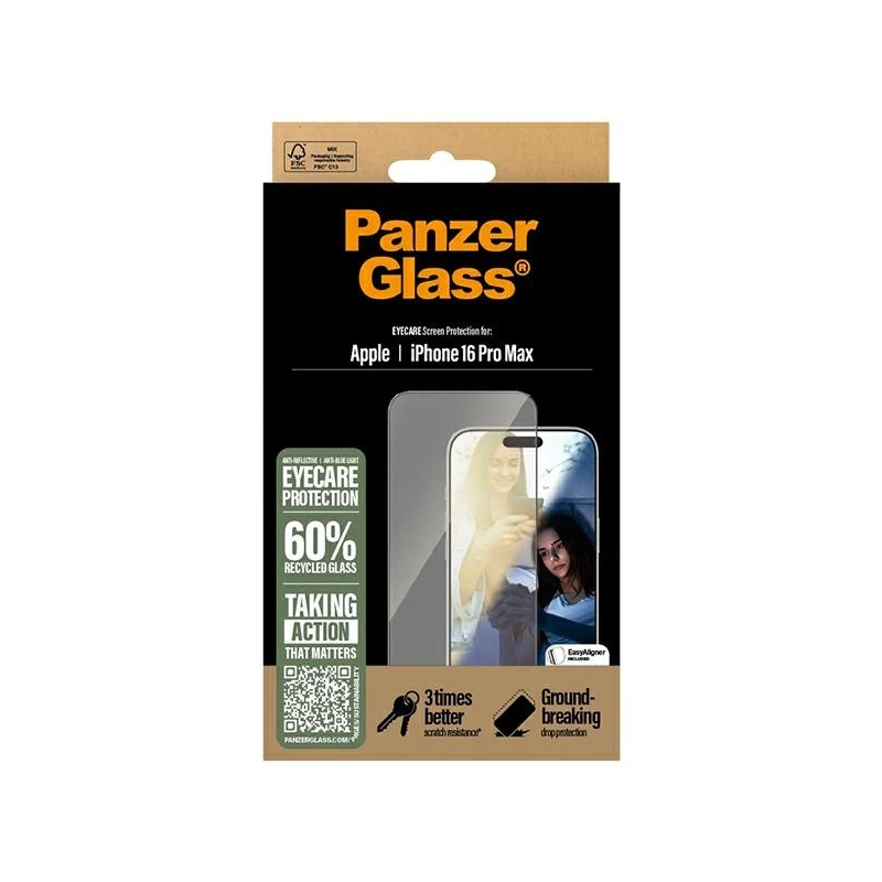 PanzerGlass EyeCare ekrano apsauga iPhone 16 Pro Max 6,9&quot; Ultra-Wide Fit 2868