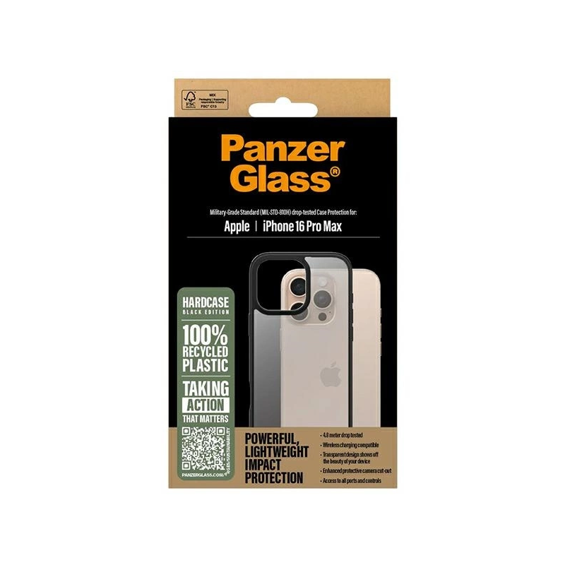 PanzerGlass HardCase iPhone 16 Pro Max 6,9&quot; juoda / juoda 1298