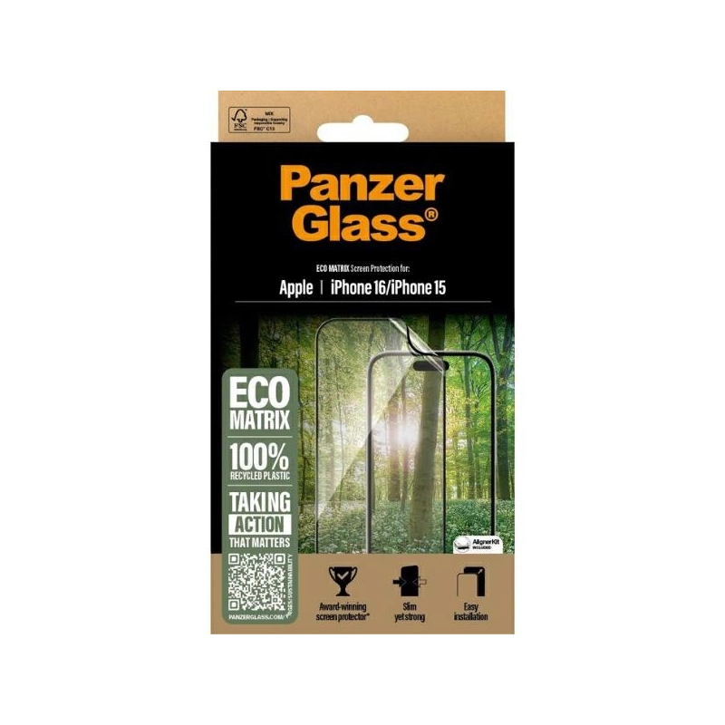 PanzerGlass MATRIX ekrano apsauga iPhone 16 6.1&quot; Ultra-Wide Fit 2869