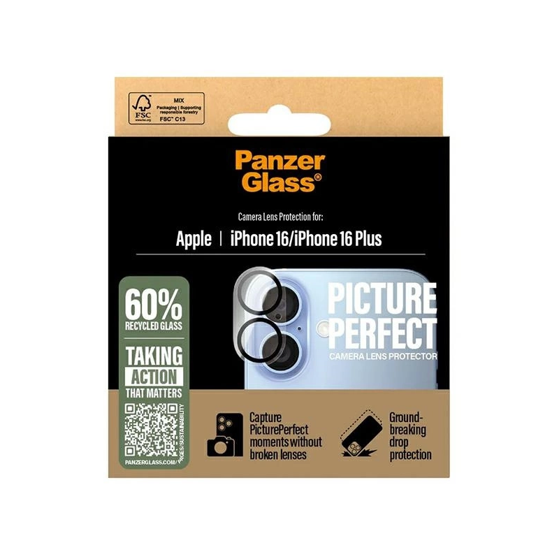 PanzerGlass PicturePerfect objektyvo apsauga iPhone 16 6.1&quot; / 16 Plus 6.7&quot; 1279