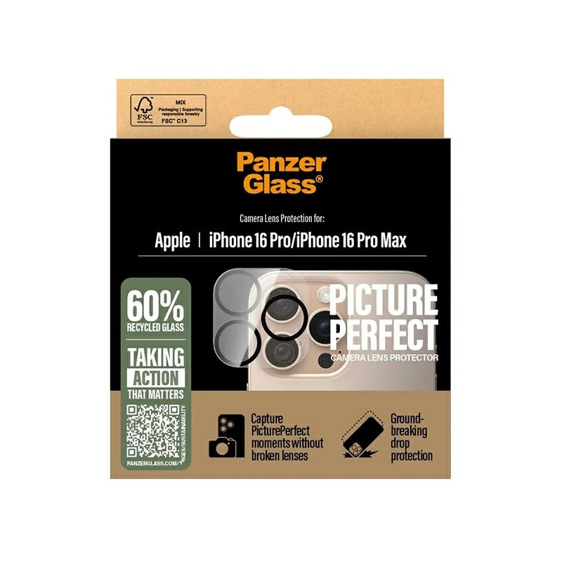 PanzerGlass PicturePerfect objektyvo apsauga iPhone 16 Pro 6,3&quot; / 16 Pro Max 6,9&quot; 1280