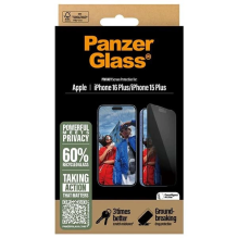 „PanzerGlass“ privatumo ekrano apsauga „iPhone 16 Plus“ 6,7 colio, ypač platus, tinkamas P2863