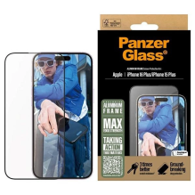 „PanzerGlass“ ekrano apsauga, aliuminio rėmelis „iPhone 16 Plus“ 6,7 colio itin platus, tinkamas 2851