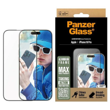 „PanzerGlass“ ekrano apsauga, aliuminio rėmelis „iPhone 16 Pro 6,3“ itin platus, tinkamas 2850