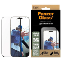 „PanzerGlass“ ekrano apsauga, aliuminio rėmelis „iPhone 16 Pro Max 6,9“ itin platus, tinkamas 2852