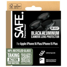 SAFE iš PanzerGlass iPhone 16 6.1&quot; / 16 Plus 6.7&quot; objektyvo apsauga juoda / juoda SAFE95890