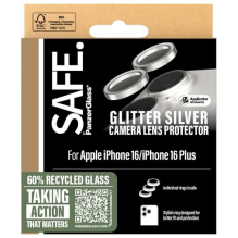 SAFE iš PanzerGlass iPhone 16 6,1&quot; / 16 Plus 6,7&quot; objektyvo apsauga, sidabrinė / blizganti sidabrinė SAFE95892