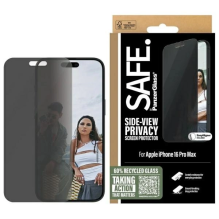 SAUGUS iš PanzerGlass iPhone 16 Pro Max 6,9 colių privatumo ekrano apsauga, ypač plati, tinka SAFEP95878