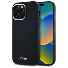 DKNY Plain Logo MagSafe iPhone 14 Pro Max dėklas – juodas