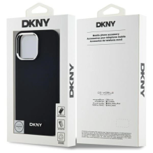 DKNY Plain Logo MagSafe iPhone 14 Pro Max dėklas – juodas