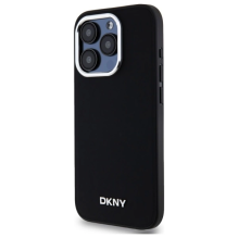 DKNY Plain Logo MagSafe iPhone 15 Pro Case - Black