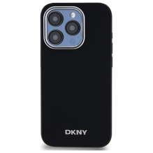 DKNY Plain Logo MagSafe iPhone 15 Pro Case - Black