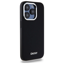 DKNY Plain Logo MagSafe iPhone 15 Pro Case - Black