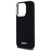 DKNY Plain Logo MagSafe iPhone 15 Pro Case - Black