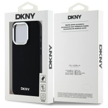 DKNY Plain Logo MagSafe iPhone 15 Pro dėklas – juodas