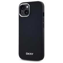 DKNY Plain Logo MagSafe iPhone 15 Plus Case - Black