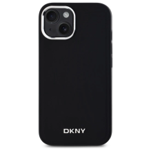 DKNY Plain Logo MagSafe iPhone 15 Plus Case - Black