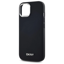 DKNY Plain Logo MagSafe iPhone 15 Plus Case - Black