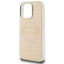 DKNY Repeat Texture Pattern &amp; Stripe MagSafe iPhone 16 Pro Case - Pink