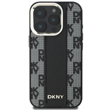 DKNY Checkered Pattern Magsafe iPhone 16 Pro Case - Black