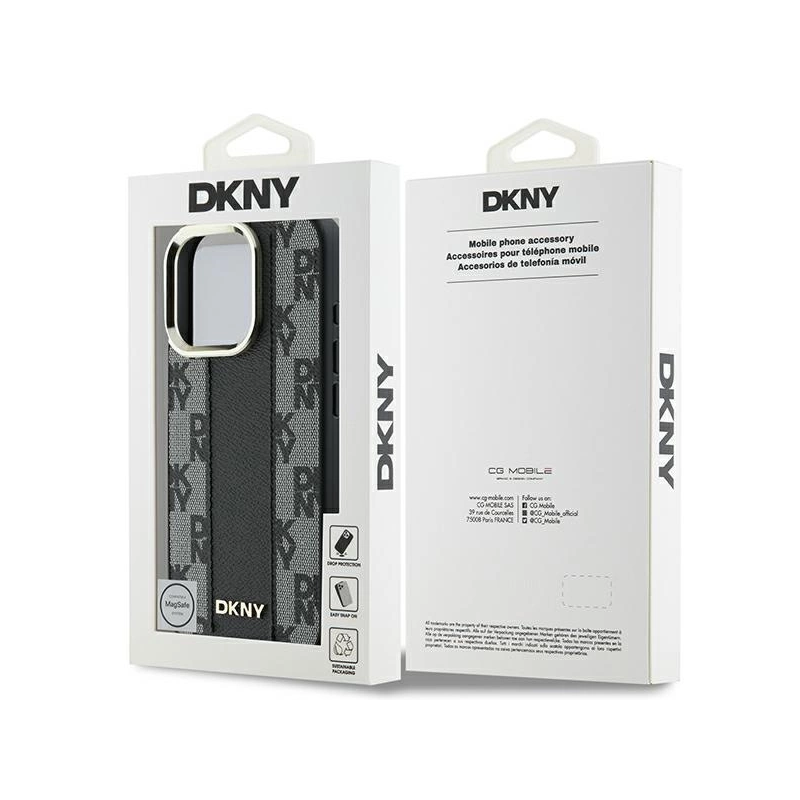 DKNY languoto rašto „Magsafe iPhone 16 Pro“ dėklas – juodas