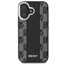 DKNY Checkered Pattern Magsafe iPhone 16 Plus Case - Black