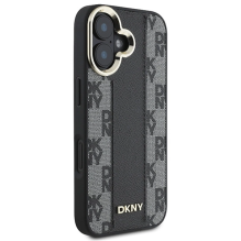 DKNY Checkered Pattern Magsafe iPhone 16 Plus Case - Black