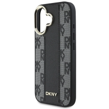 DKNY Checkered Pattern Magsafe iPhone 16 Plus Case - Black