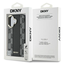 DKNY languotų raštų Magsafe iPhone 16 Plus dėklas – juodas