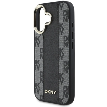 DKNY languotų raštų Magsafe iPhone 16 dėklas – juodas