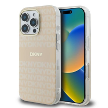 DKNY kartotinės tekstūros raštas su dryžuotu iPhone 16 Pro Max dėklu – rožinis