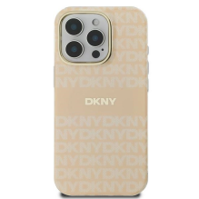 DKNY Repeat Texture Pattern With Stripe iPhone 16 Pro Max Case - Pink