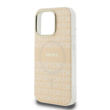 DKNY Repeat Texture Pattern With Stripe iPhone 16 Pro Max Case - Pink