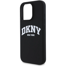 DKNY Silicone White Printed Logo MagSafe Case for iPhone 16 Pro Max - Black