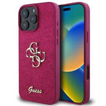 Guess Glitter Script Big 4G iPhone 16 Pro Case - Purple