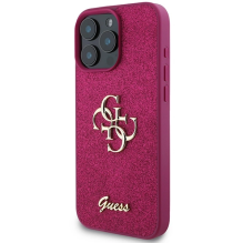 Guess Glitter Script Big 4G iPhone 16 Pro Case - Purple