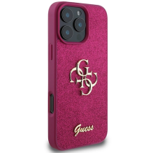 Guess Glitter Script Big 4G iPhone 16 Pro Case - Purple