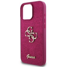 Guess Glitter Script Big 4G iPhone 16 Pro Case - Purple