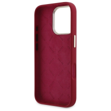 Guess Silicone Script Metal Logo iPhone 16 Pro Case - Pink