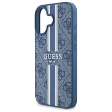 Guess 4G Printed Stripes MagSafe dėklas iPhone 16 - mėlynas